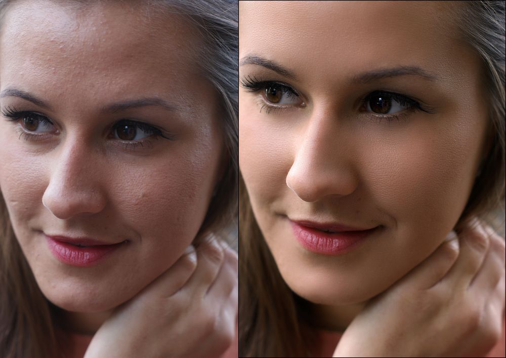 Vorher Nachher Foto &amp; Bild portrait, portrait frauen, outdoor Bilder