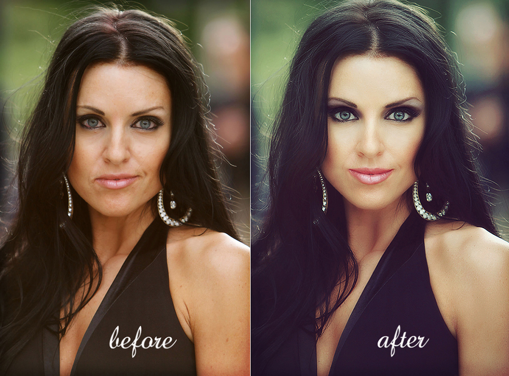 VORHER / NACHHER Foto & Bild portrait retusche, bearbeitungs techniken, portrait Bilder auf