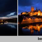 Vorher/Nachher: Sommerabend an der Elbe in Meißen