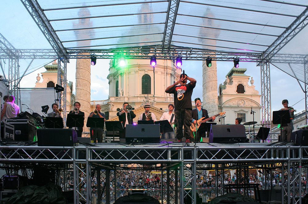 Vorhin auf dem Popfest vor der Karlskirche