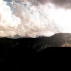 Vorkawendel, Spätnachmittag, Wetterwechsel. Blick vom Kotzen nach Süden.