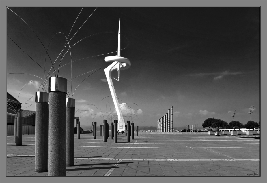 Vorplatz: Estadi Olimpic de Montjuic in Barcelona