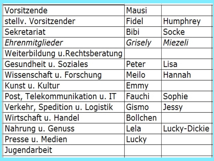 Vorschläge Gewerkschaft - Stand 10.02.2019