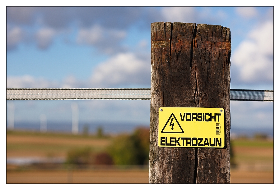 Vorsicht Elektrozaun