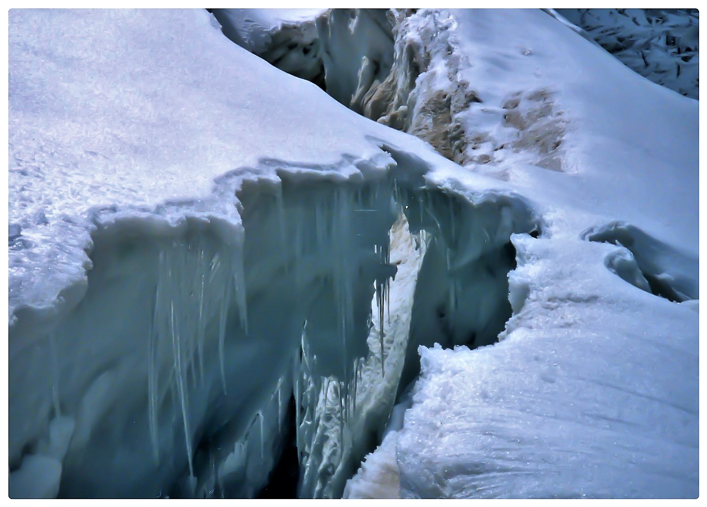 Vorsicht Gletscherspalte