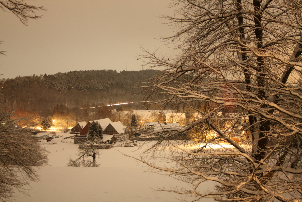 Vorweihnachtlich verschneite Stimmung