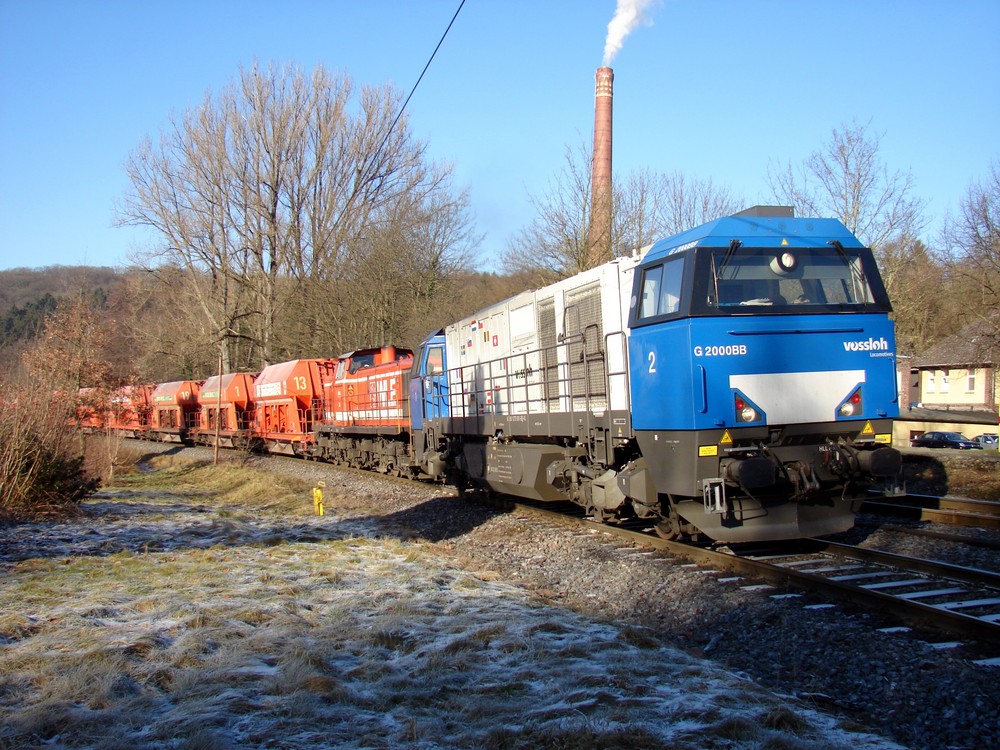 Vossloh G 2000 als Vorspann