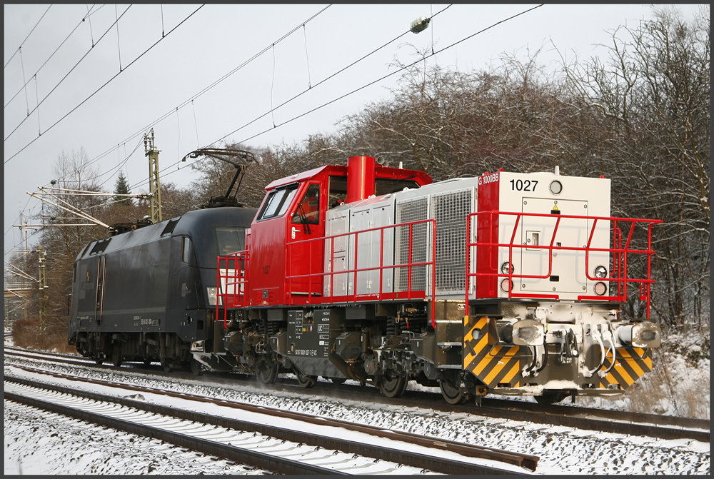 Vossloh G1000BB auf Testfahrt im Eidertal bei Kiel.