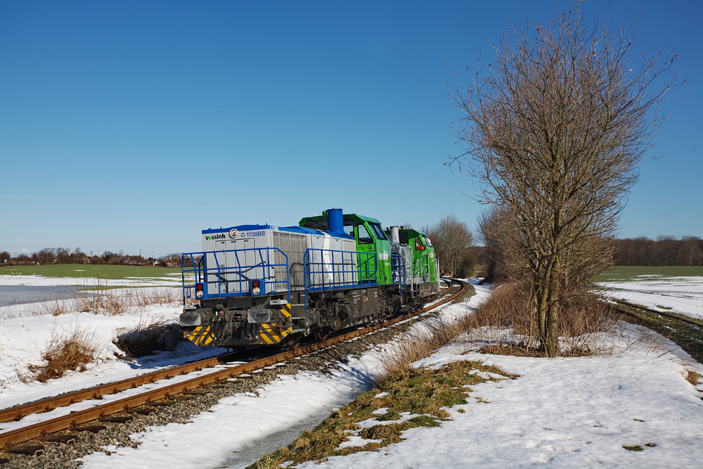 Vossloh Lokomotiven auf Testfahrt.