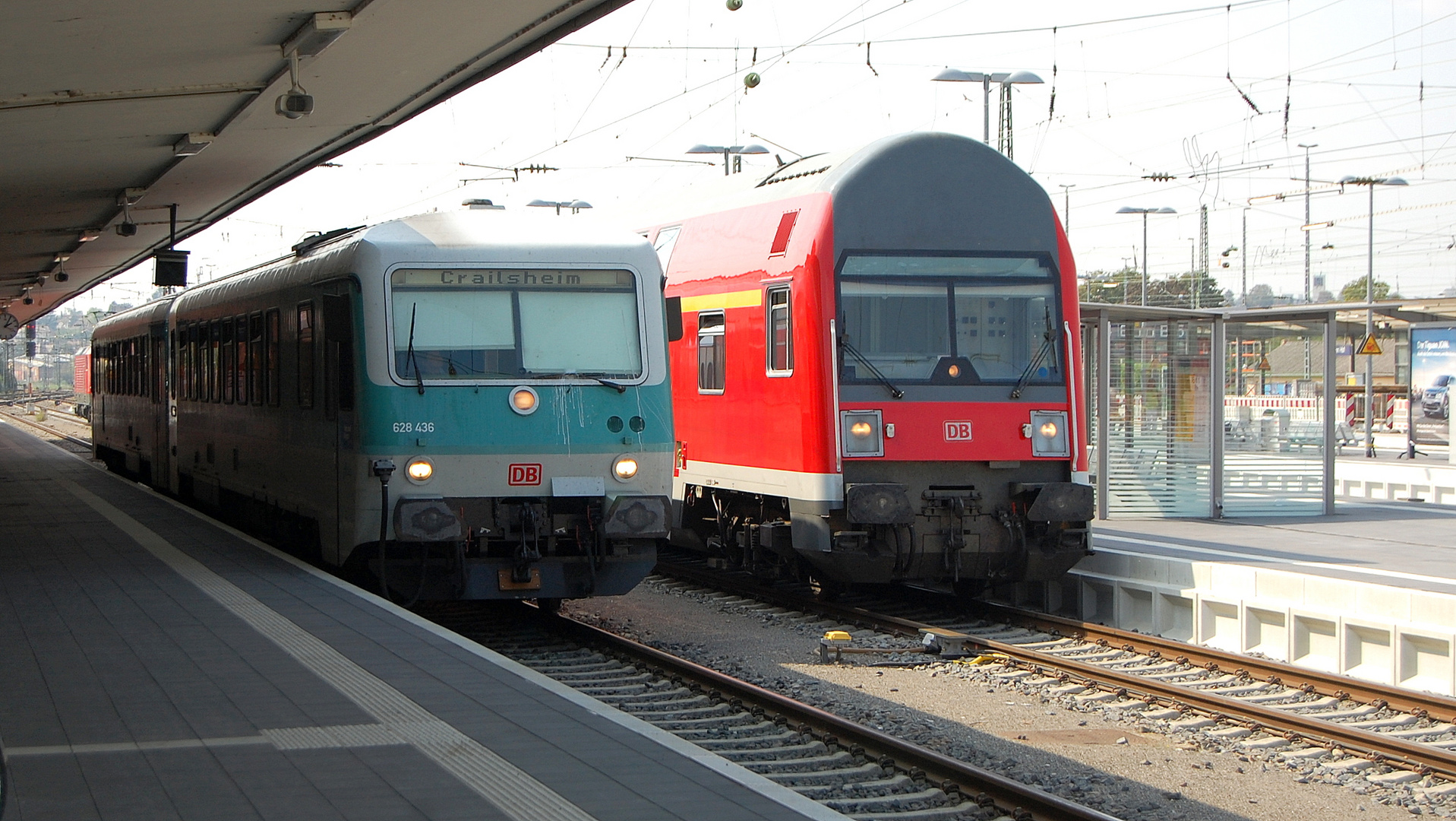 Vt 628 ( Anna) auf der Hohenlohebahn im Bf Heilbronn 5.9.2018