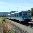 Vt 628 (Anna) in mintgrün im Bf Miltenberg 3.7.2018