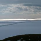 vue d'avion du continent antarctique