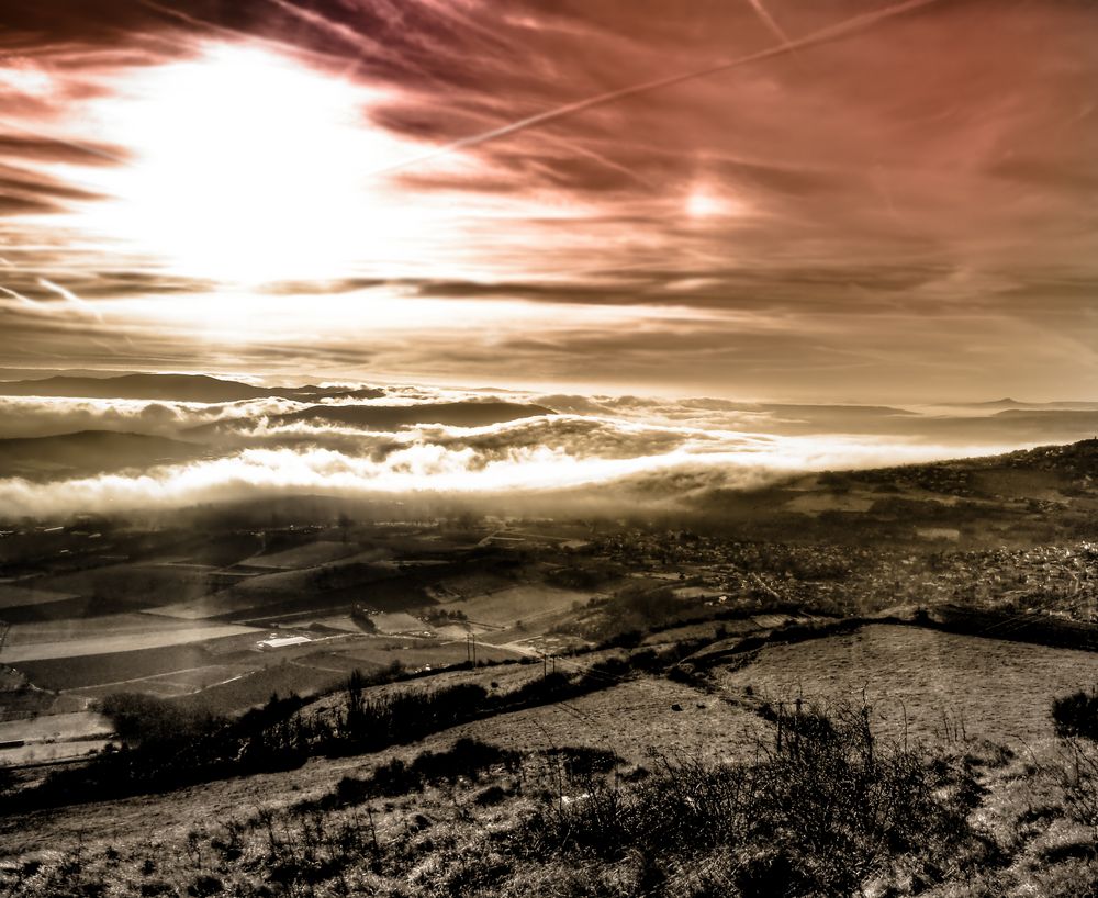 Vue de Gergovie en Auvergne