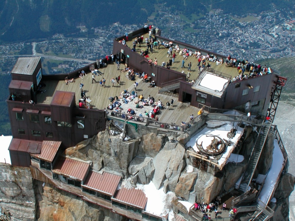 vue de l' aiguille du midi.