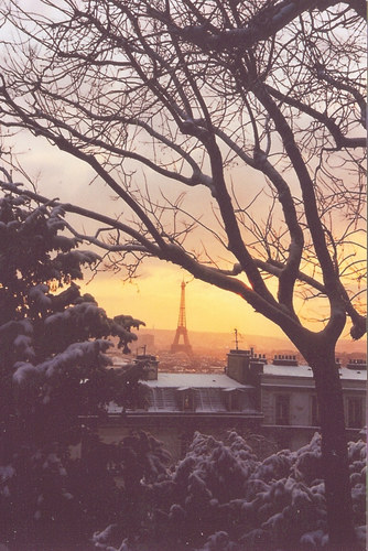 Vue de la butte Montmartre sur la tour Eiffel