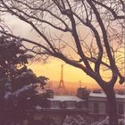 Vue de la butte Montmartre sur la tour Eiffel