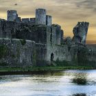 Vue de la partie sud de Caerphilly