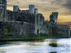 Vue de la partie sud de Caerphilly