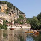 Vue de La Roque Gageac depuis la gabare