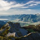 Vue de la vallée du rhone et sur le lac léman