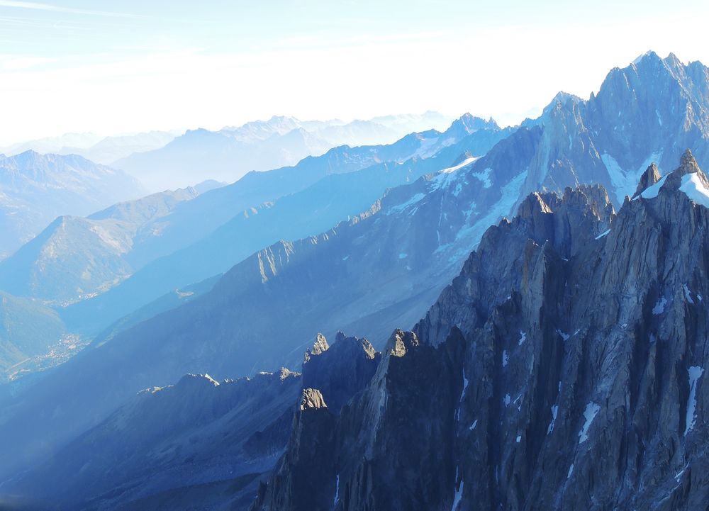 Vue de l'aiguille du midi by Lydia DUMONT DAVID 