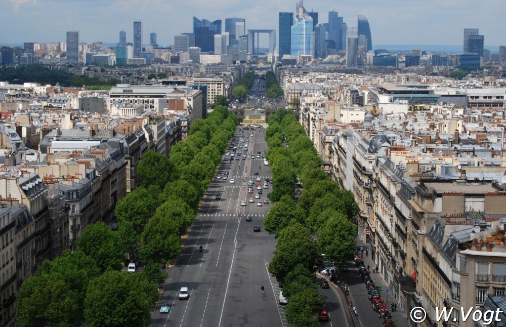 Vue de l'Arc de Triomphe