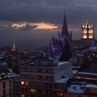 Vue de Lausanne le soir