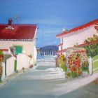 Vue de l'ile de Ré. Réalisée le 23 décembre 2016. 70 cm x 50.