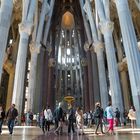 Vue d'ensemble de la nef principale de la Sagrada Familia