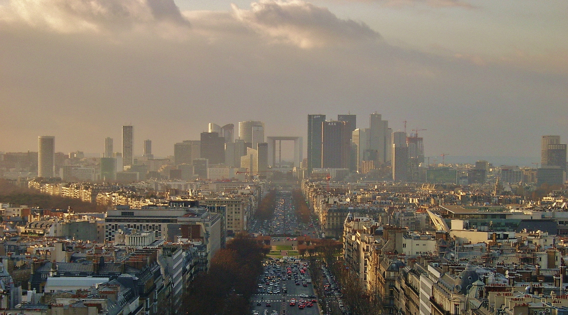 Vue depuis l'Arc de Triomphe.