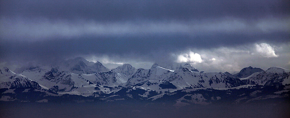 Vue des Alpes richtung Alpen