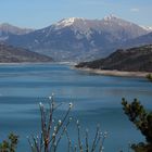 Vue du barrage vers SAVINES LE LAC