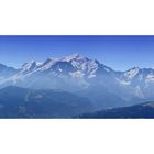 Vue du Mont-Blanc depuis le plateau des Bénés