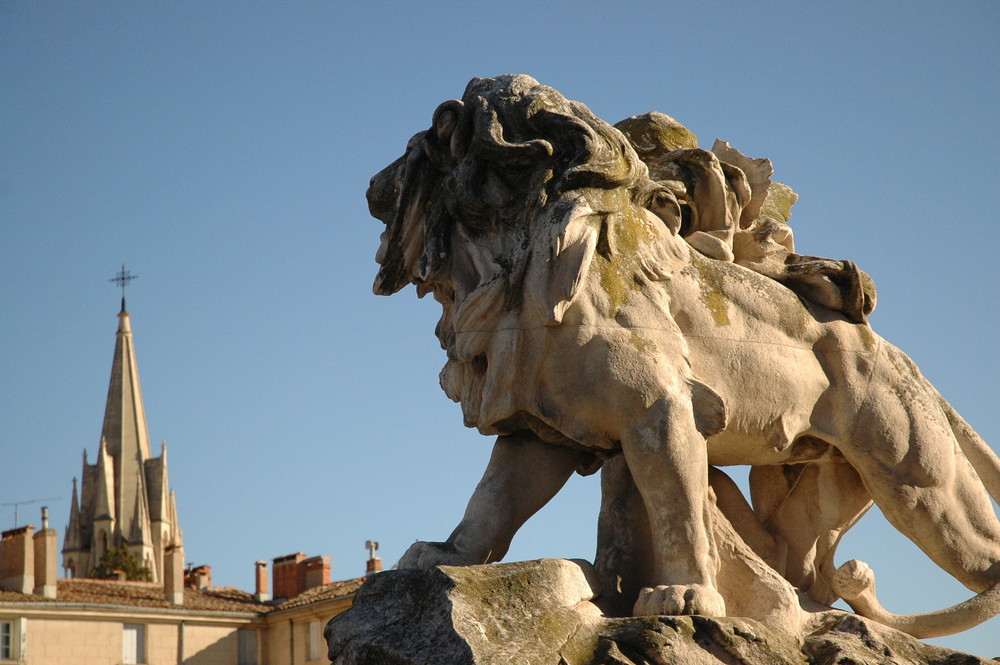 Vue du Peyrou sur l' EgliseSte Anne - Montpellier