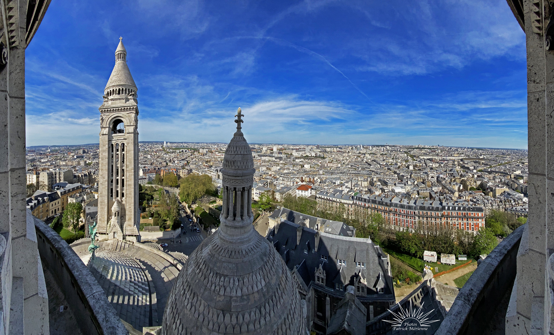 Vue du sommet du Sacré Cœur à Paris