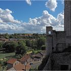 Vue d’une partie des ruines du Château Baronnial et de la ville de Chauvigny