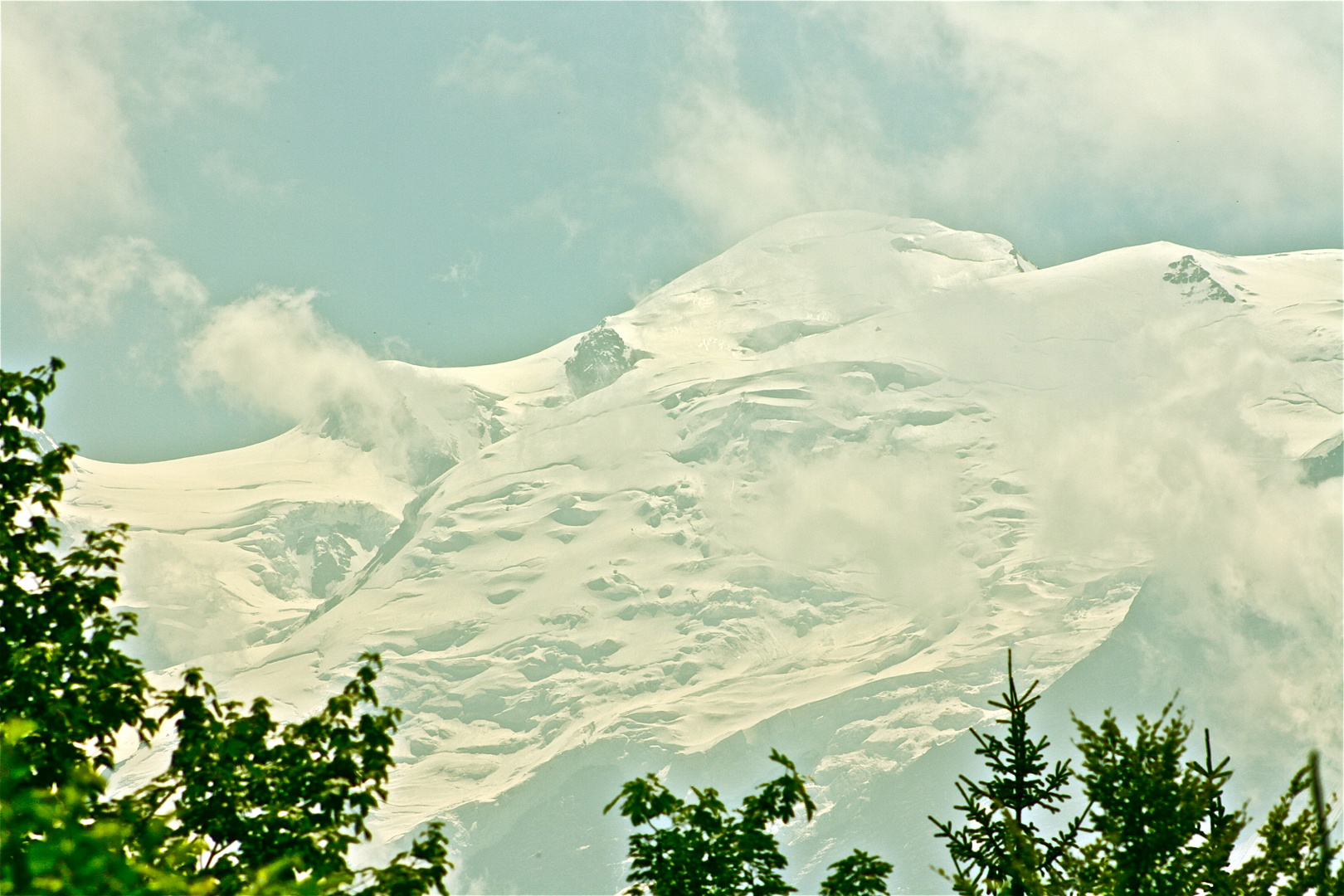 vue mont blanc depuis lac vert