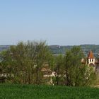 Vue plongeante sur Auvillar (Tarn-et-Garonne) et la vallée de la Garonne