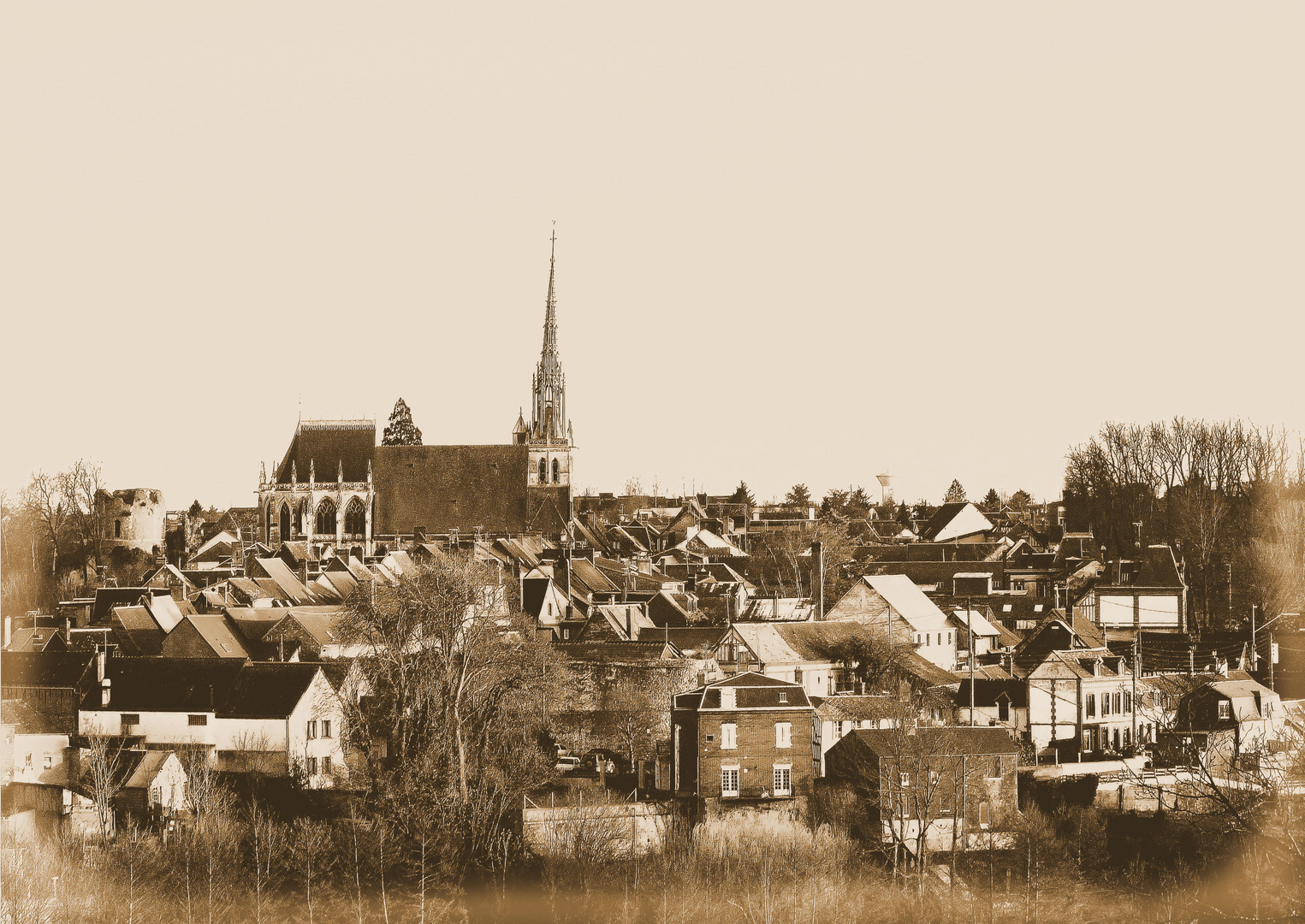 vue sur conche en ouches ( Haute normandie - dans l'eure )