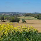 Vue sur Condom et la vallée de la Baïse au printemps