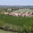 Vue sur Espalais (rive droite de la Garonne) à partir de Auvillar (rive gauche)