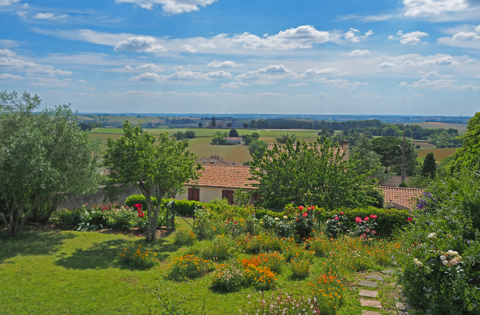 Vue sur la campagne à partir de Laplume