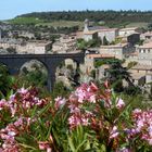 Vue sur la citadelle de Minerve depuis la route principale (Hérault)