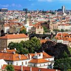 Vue sur la Moldau depuis le château de Prague