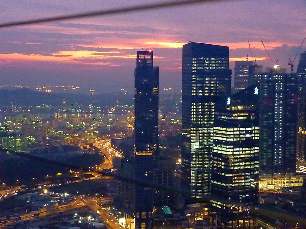 VUE SUR LA VILLE DE SINGAPOUR A PARTIR DU MARINA BAY SANDS