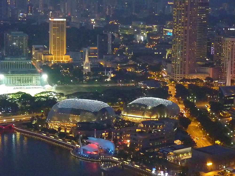 VUE SUR LA VILLE SINGAPOUR A PARTIR DU MARINA BAY SANDS