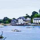 Vue sur le Bas-Pouldu, son petit port. (Finistère)