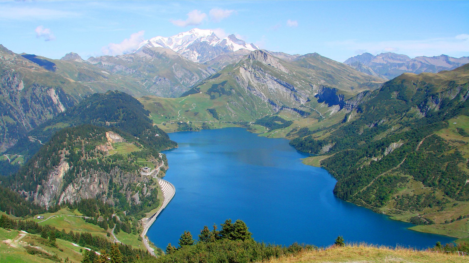 Vue sur le lac de Roselend