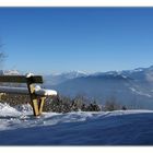 vue sur le Mont Blanc au loin.....