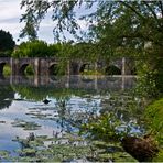 Vue sur le pont roman et la Gélise  --  Barbaste (Lot-et-Garonne)